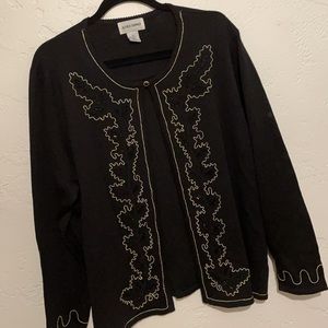 Alfred Dunner 2 for 1 Knit With Sparkle Sweater Top